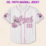 Custom Disney Lilo And Stitch Angel Baseball, Custom Kid Youth Adult Disney Jersey, Disney Baseball Jersey, Stitch Birthday Gift Stitch Fan