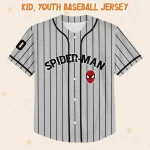 Personalize Spiderman Striped Black, Custom Kid Youth Adult Disney Jersey Spider Man Jersey, Baseball Jersey, Gift For Disney Fans