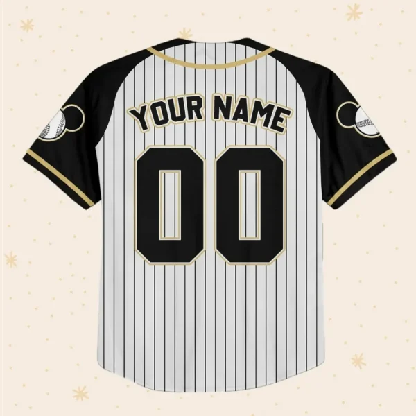 Personalize Disney Mickey Black Grey Color Custom Disney Jersey, Mickey Mouse Jersey, Disney Baseball Jersey, Gift For Kids, Youth, Adults