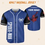 Personalize Spiderman Superhero Awesome Blue, Custom Kid Youth Adult Disney Jersey Spider Man Jersey, Baseball Jersey, Gift For Disney Fans