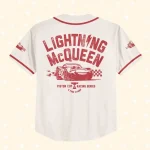 Personalize Cars Lightning Mcqueen Piston Cup Racing Series, Custom Kids, Youth, Adult Disney Baseball Jersey Sports Cute Gifts For Fans