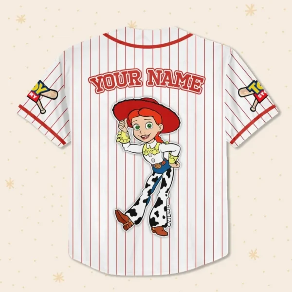 Custom Disney Toy Story Jessie Baseball, Custom Kids Youth Adult Disney Baseball Jersey Sports Outfit Cute Gift For Fan Disney Toy Story Fan