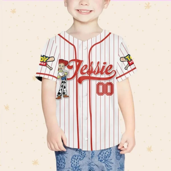 Custom Disney Toy Story Jessie Baseball, Custom Kids Youth Adult Disney Baseball Jersey Sports Outfit Cute Gift For Fan Disney Toy Story Fan
