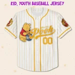 Custom Disney Winnie The Pooh Pooh Baseball, Custom Kid Youth Adult Disney Jersey Vintage Baseball Jersey Disneyworld Gift For Disney Fans