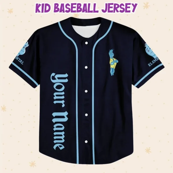 Personalize Disney Pixar Elenmental Wade Custom Kids, Youth, Adult Disney Baseball Jersey Sports Cute Gifts For Fans Disney