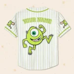Custom Disney Monster Inc Mike Wazowski Baseball, Custom Kids Youth Adult Disney Baseball Jersey Sports Gift For Fans Disney Family Matching
