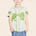 Custom Disney Monster Inc Mike Wazowski Baseball, Custom Kids Youth Adult Disney Baseball Jersey Sports Gift For Fans Disney Family Matching