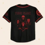 Personalize Disney Star Wars Dark Side Black Red Striped, Custom Name Kid Adult Baseball Jersey Gift For Star Wars Fans Baseball Team Outfit