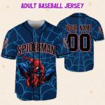 Personalize Disney Spiderman Awesome Blue, Custom Kid Youth Adult Disney Jersey Spider Man Jersey, Baseball Jersey, Gift For Disney Fans