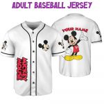 Personalize Vintage Disney Cute Mickey Mouse Custom Kids, Youth, Adult Disney Baseball Jersey Sports Cute Gifts For Fans Disney