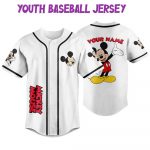 Personalize Vintage Disney Cute Mickey Mouse Custom Kids, Youth, Adult Disney Baseball Jersey Sports Cute Gifts For Fans Disney