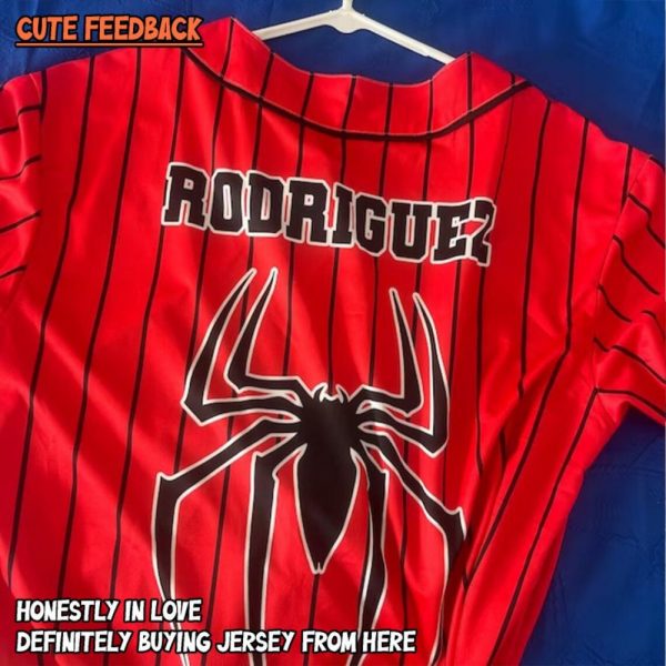 Personalize Spiderman Striped Black Red, Custom Kid Youth Adult Disney Jersey Spider Man Jersey, Baseball Jersey, Gift For Disney Fans