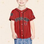 Personalize Spiderman Striped Black Red, Custom Kid Youth Adult Disney Jersey Spider Man Jersey, Baseball Jersey, Gift For Disney Fans