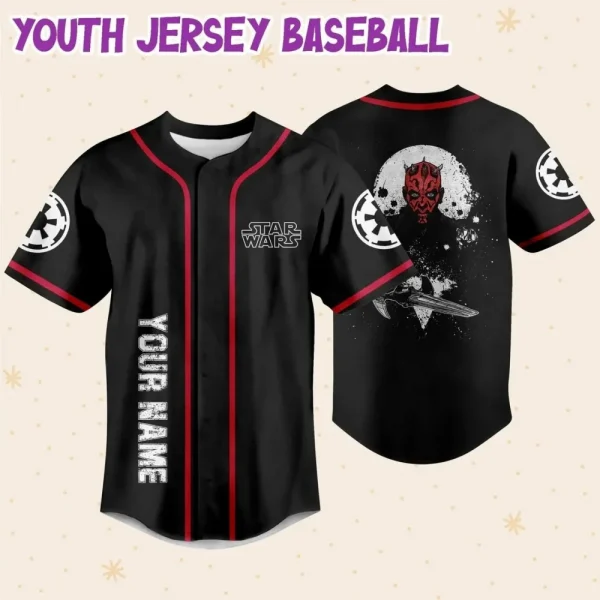 Personalize Starwar Darth Maul Scimitar Custom Kids Youth Adult Disney Baseball Jersey Sports Outfits Cute Gifts For Fans Disney