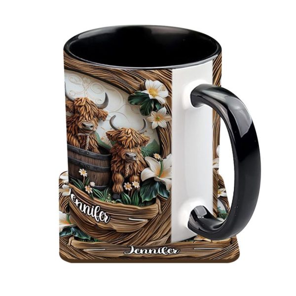 Highland Cow - Personalized Cow Accent Mug