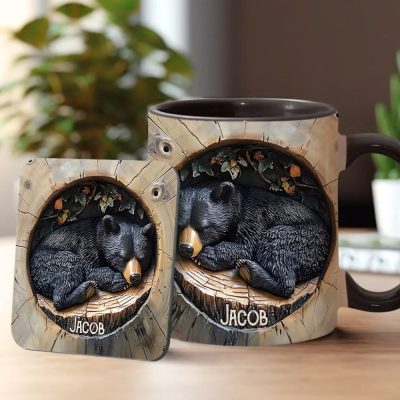 Black Bear - Personalized Hunting Accent Mug