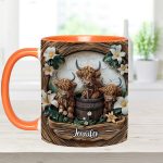 Highland Cow - Personalized Cow Accent Mug