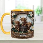 Highland Cow - Personalized Cow Accent Mug