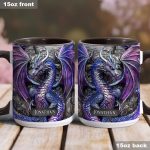Purple Dragon - Personalized Dragon Accent Mug