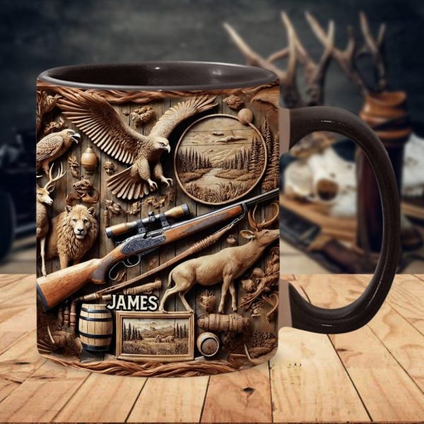 Wilderness Hunter – Personalized Hunting Accent Mug
