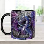 Purple Dragon - Personalized Dragon Accent Mug