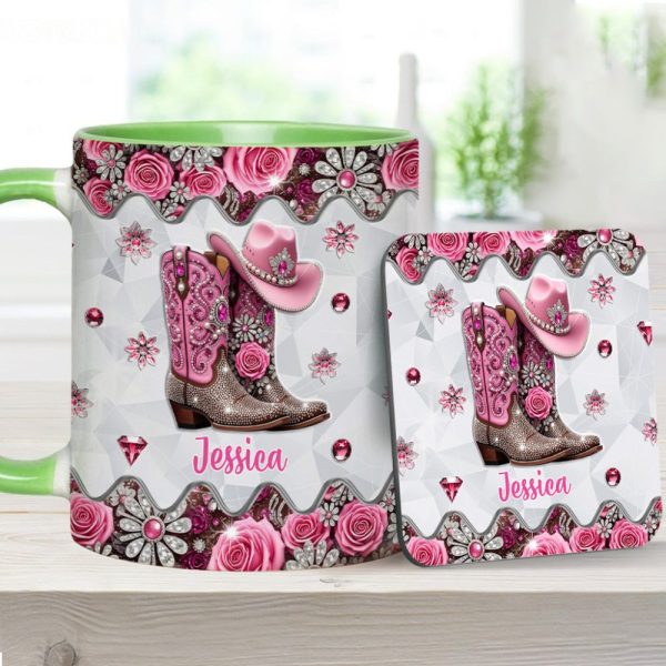 Cowgirl Boots - Personalized Cowgirl Accent Mug
