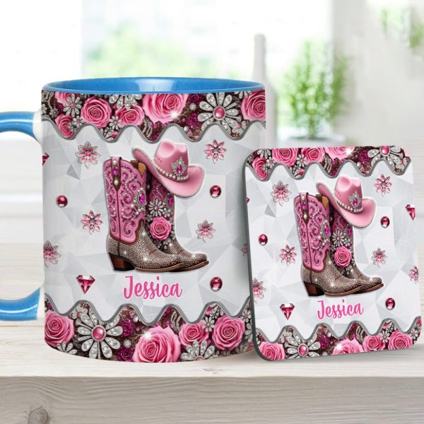 Cowgirl Boots - Personalized Cowgirl Accent Mug