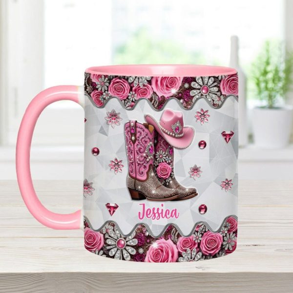 Cowgirl Boots - Personalized Cowgirl Accent Mug