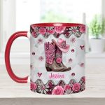 Cowgirl Boots - Personalized Cowgirl Accent Mug