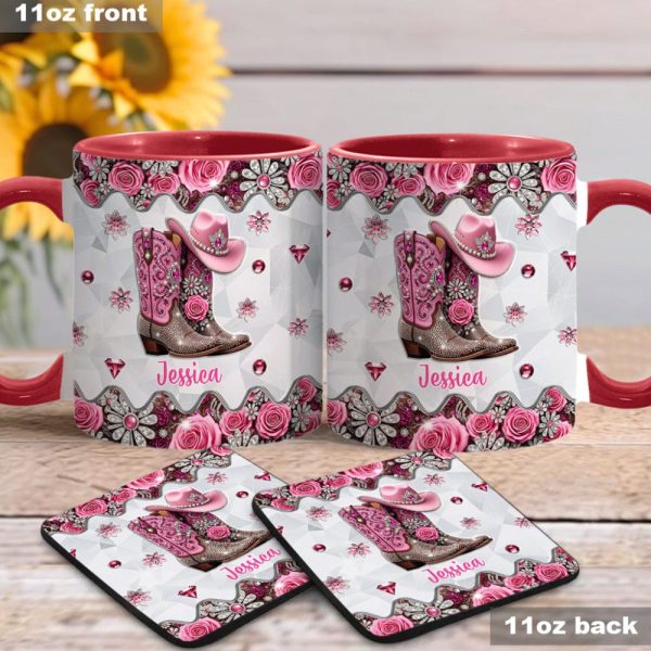 Cowgirl Boots - Personalized Cowgirl Accent Mug