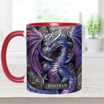 Purple Dragon - Personalized Dragon Accent Mug