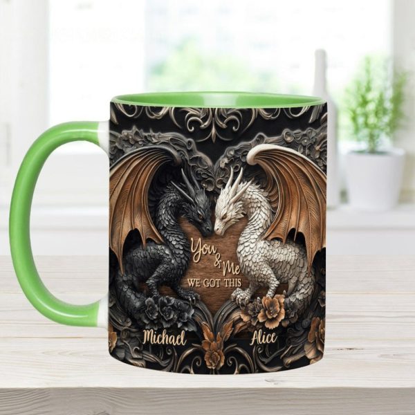You & Me We Got This - Personalized Dragon Accent Mug