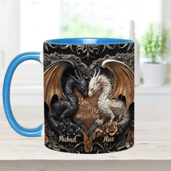 You & Me We Got This - Personalized Dragon Accent Mug