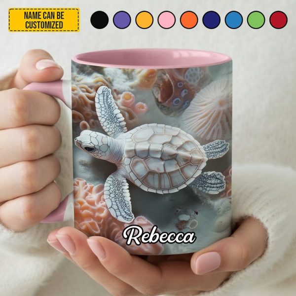 Ocean & Turtle - Personalized Turtle Accent Mug