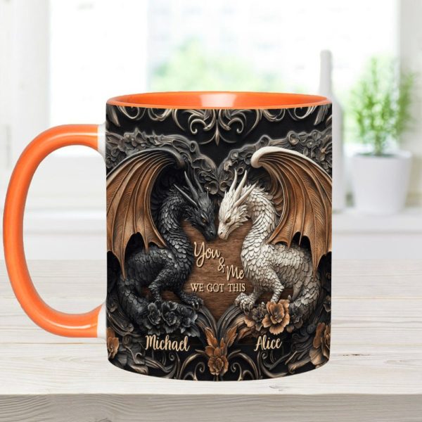 You & Me We Got This - Personalized Dragon Accent Mug