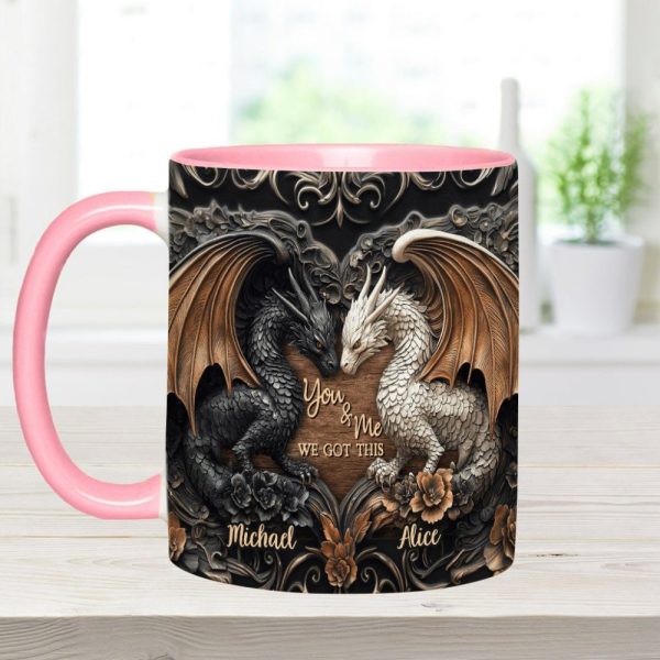 You & Me We Got This - Personalized Dragon Accent Mug