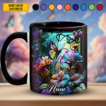 Beautiful Butterfly- Personalized Butterfly Accent Mug