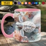 Ocean & Turtle - Personalized Turtle Accent Mug