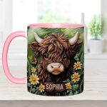 Baby Highland Cow - Personalized Cow Accent Mug