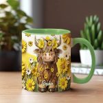 Cute Highland Cow - Personalized Accent Mug
