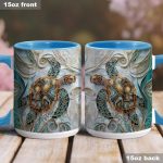 Love Turtles, Personalized Turtle Accent Mug