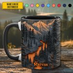 Personalized Mountain Wilderness Accent Mug