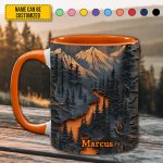 Personalized Mountain Wilderness Accent Mug