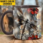 Fantasy Dragonfly Personalized Accent Mug