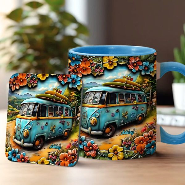Hippie Van - Personalized Hippie Accent Mug