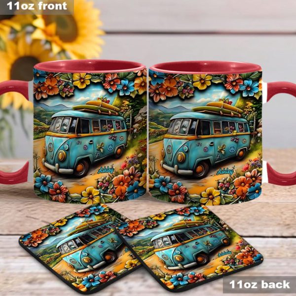 Hippie Van - Personalized Hippie Accent Mug