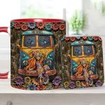 Hippie Girl - Personalized Hippie Accent Mug