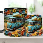Hippie Van - Personalized Hippie Accent Mug