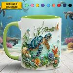 Personalized Turtle Ocean Accent Mug