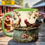 Rooster Vintage – Personalized Chicken Accent Mug